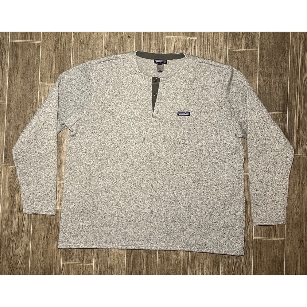 Patagonia Better Sweater Henley Men 3XL Grey Fleece Pullover 25305